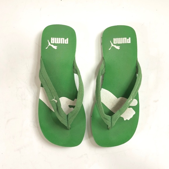 puma green sandals